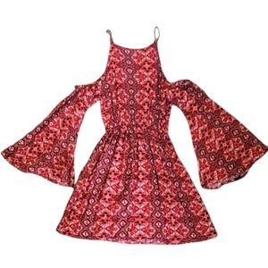 Abercrombie & Fitch Women's Aztec Print Cold Shoulder Dress